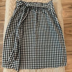 Black and White Gingham Skirt